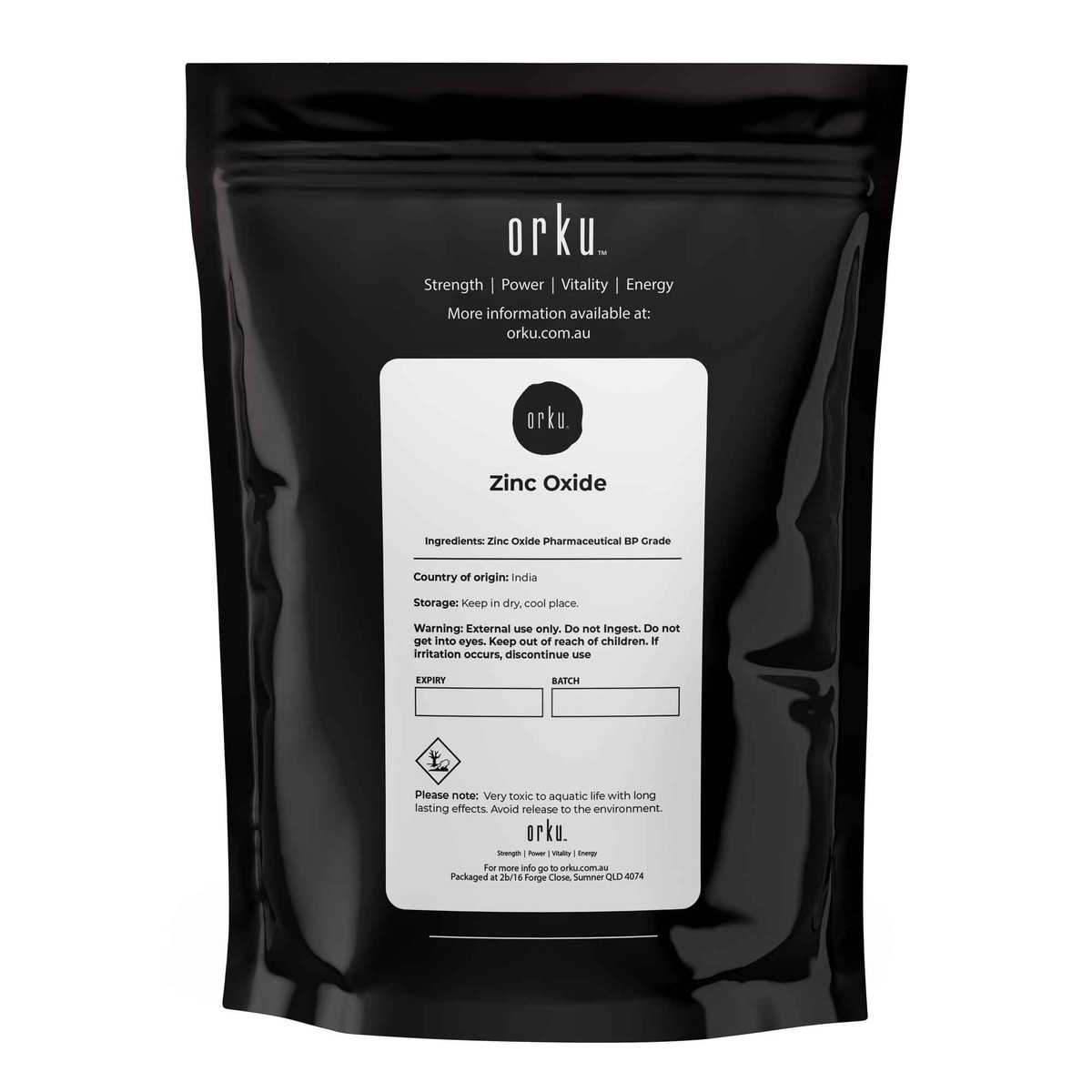 Zinc Oxide Powder 400g BP Pharmaceutical Grade 99.9% Purity Resealable Bag