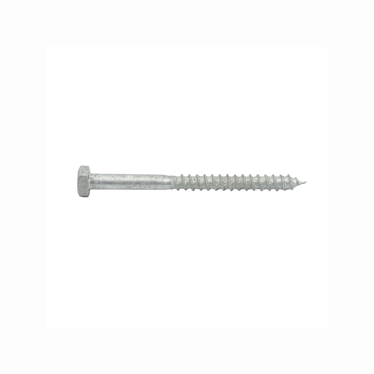 Zenith M6 x 75mm Hot Dipped Galvanised Coach Screw, Hex Head 4.6 Grade Steel