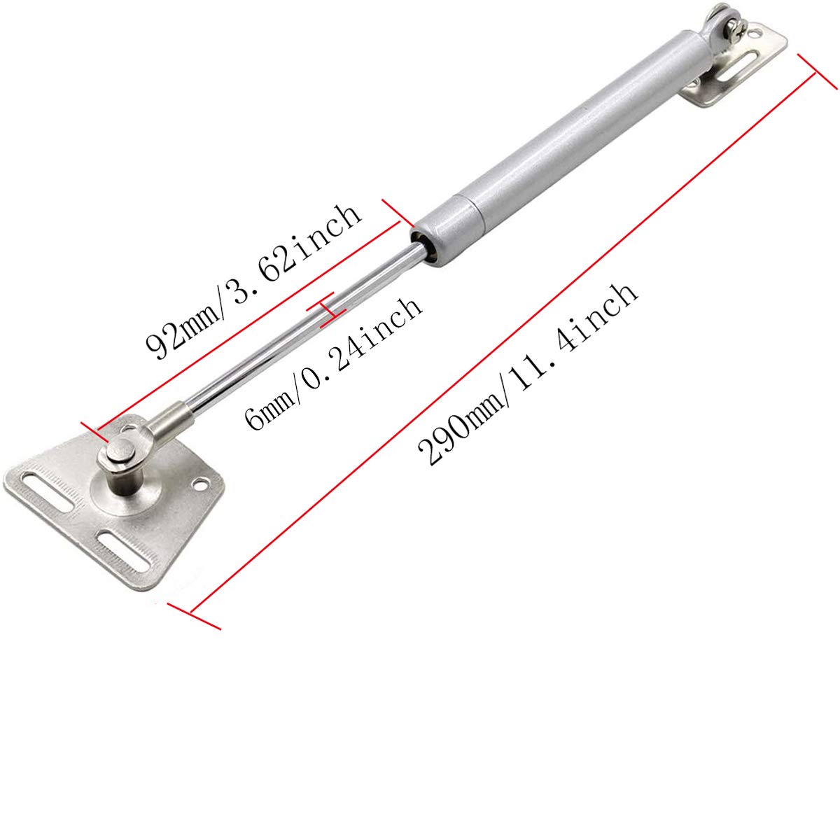 100N Hydraulic Gas Lift Support Hinge 2 Pcs Soft Close for Cabinets 290mm