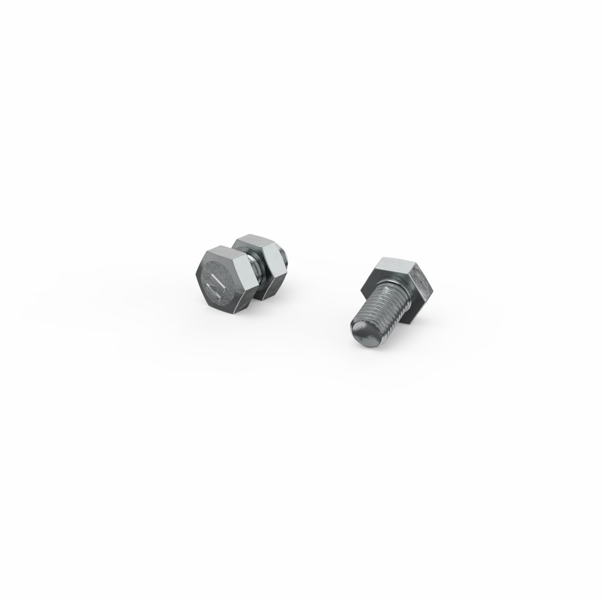 ZENITH M8 x 15mm Zinc Plated 4.6 Grade Steel Hex Head Bolt And Nut