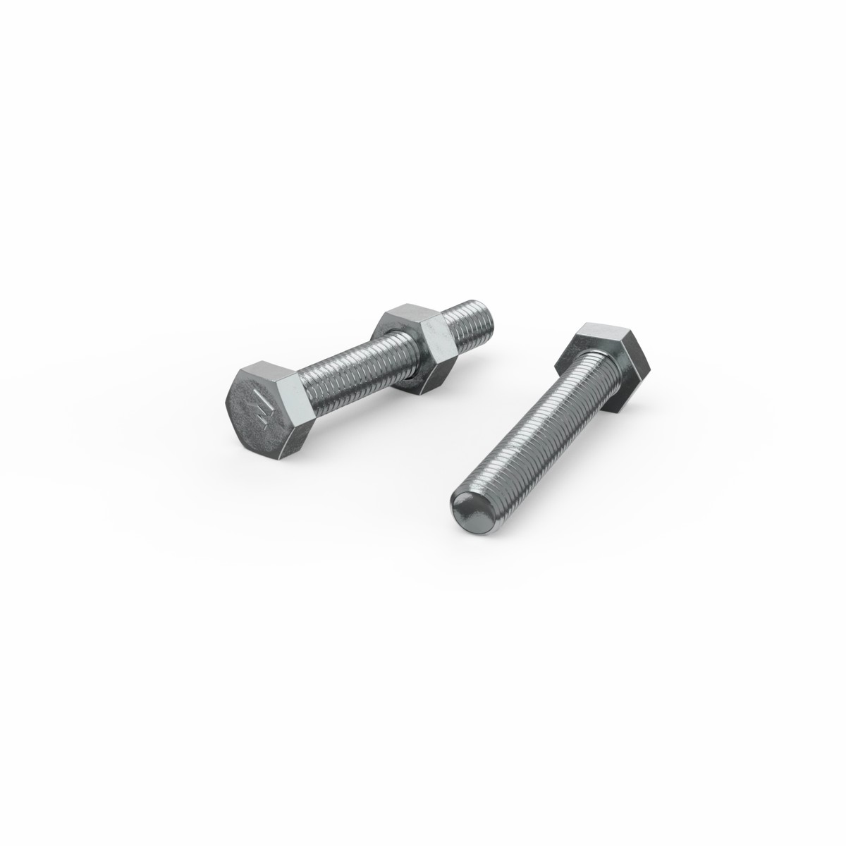 ZENITH M8 x 50mm Zinc Plated Hex Head Bolt & Nut