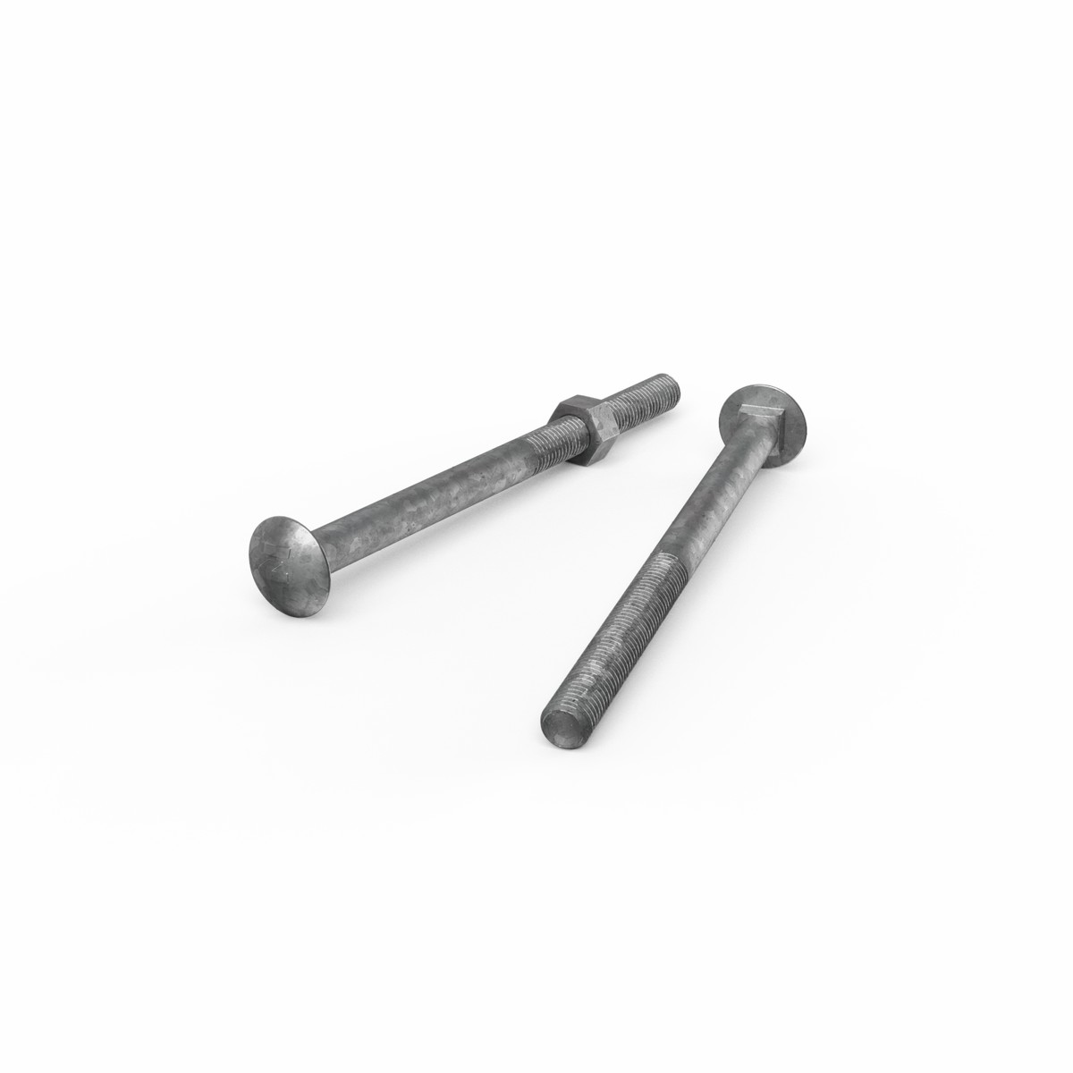 Zenith M12 x 180mm Hot Dip Galvanised Cup Head Bolt and Nut - Each