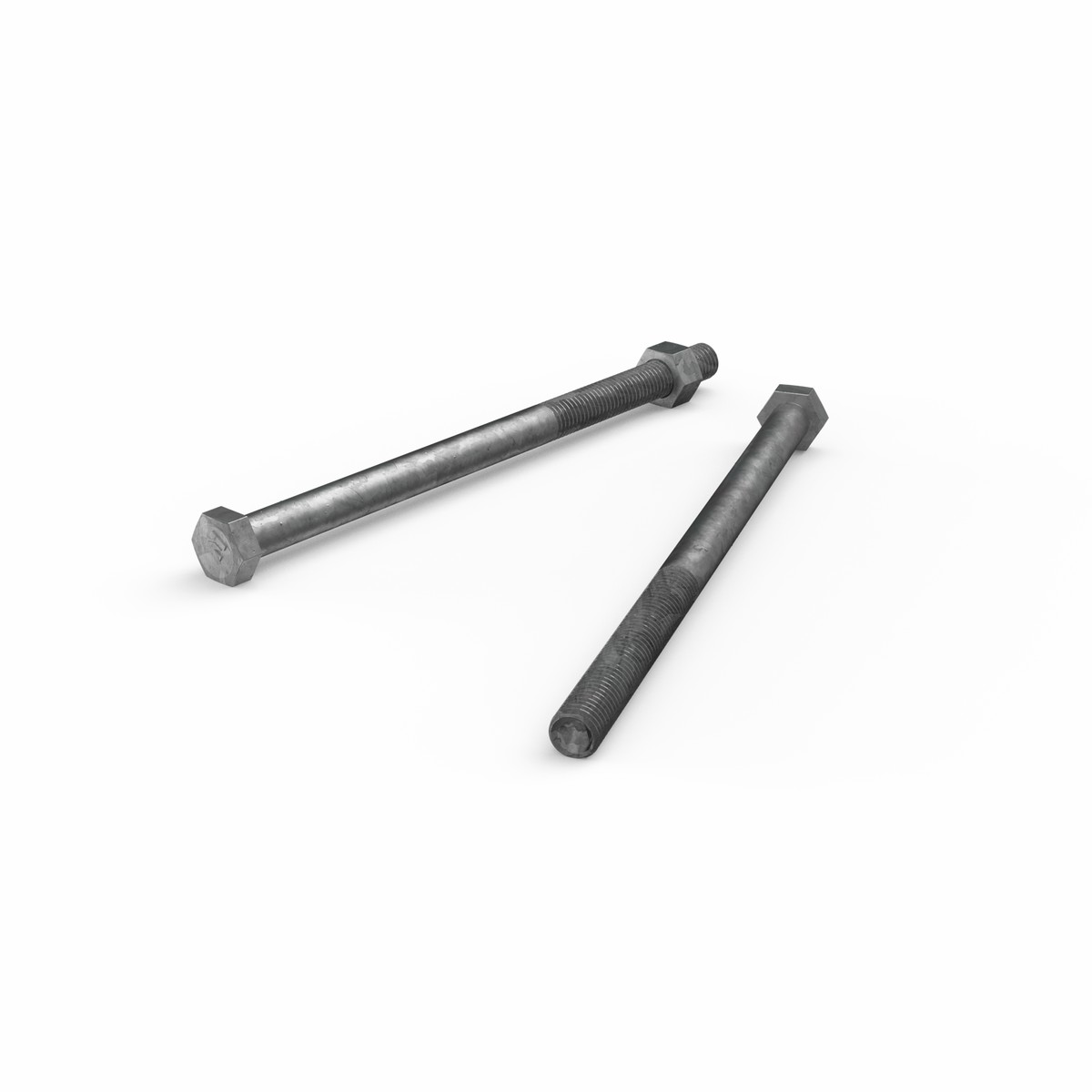 Zenith M12 x 200mm Hot Dip Galvanised Hex Head Bolt and Nut - Each