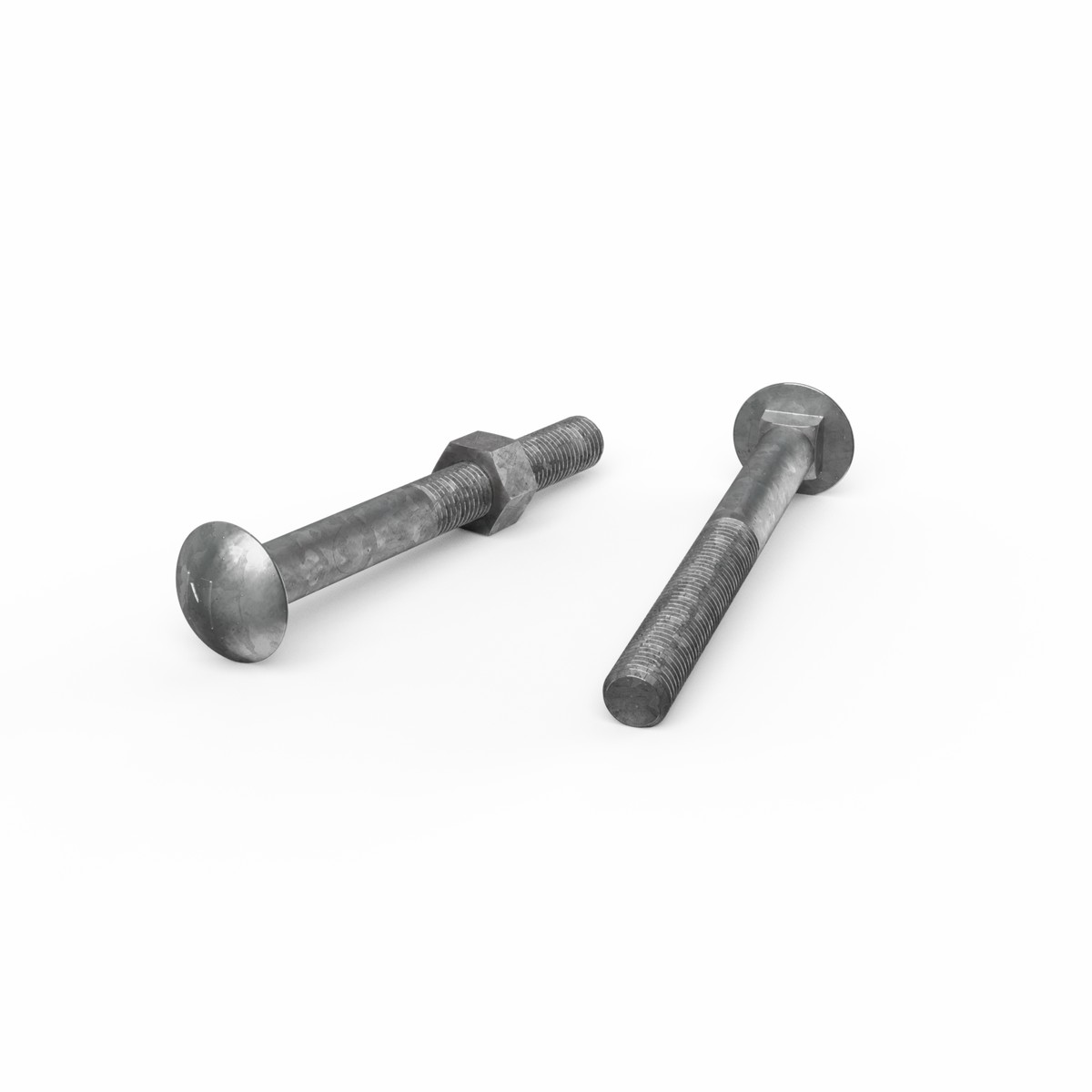 Zenith M16 x 150mm Hot Dip Galvanised Cup Head Bolt & Nut - 4.6 Grade Steel