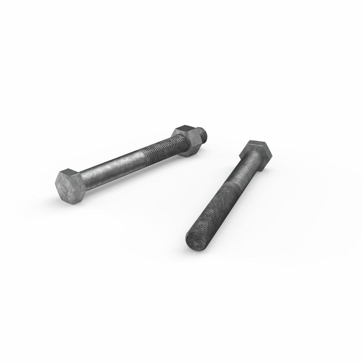Zenith M16 x 150mm Hot Dip Galvanised Hex Head Bolt and Nut - 4.6 Grade Steel