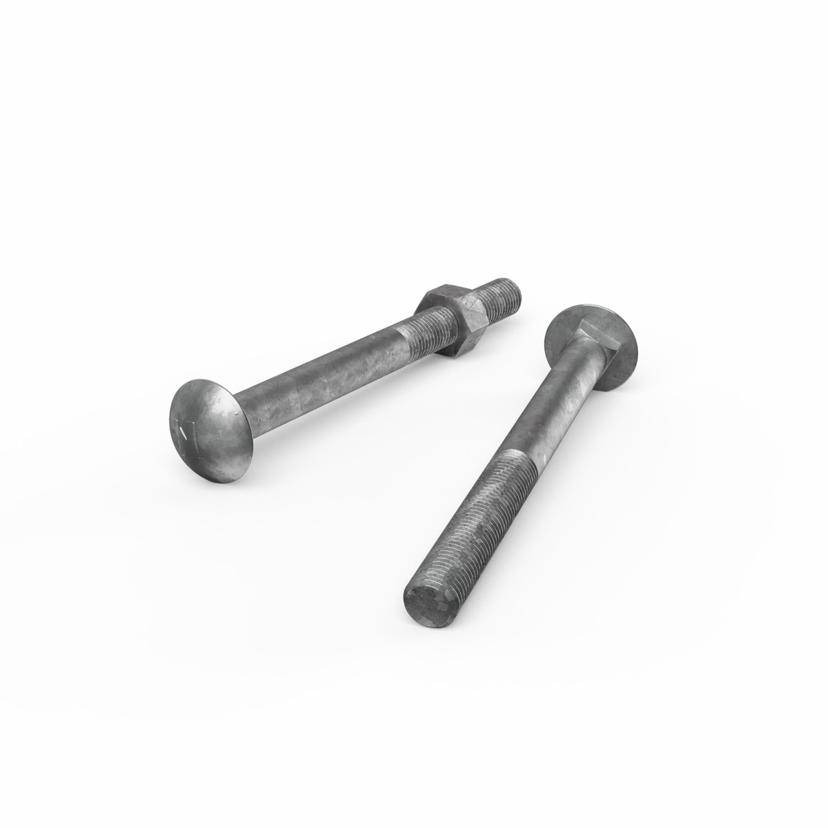 Zenith M16 x 180mm Hot Dip Galvanised Cup Head Bolt & Nut - 4.6 Grade Steel