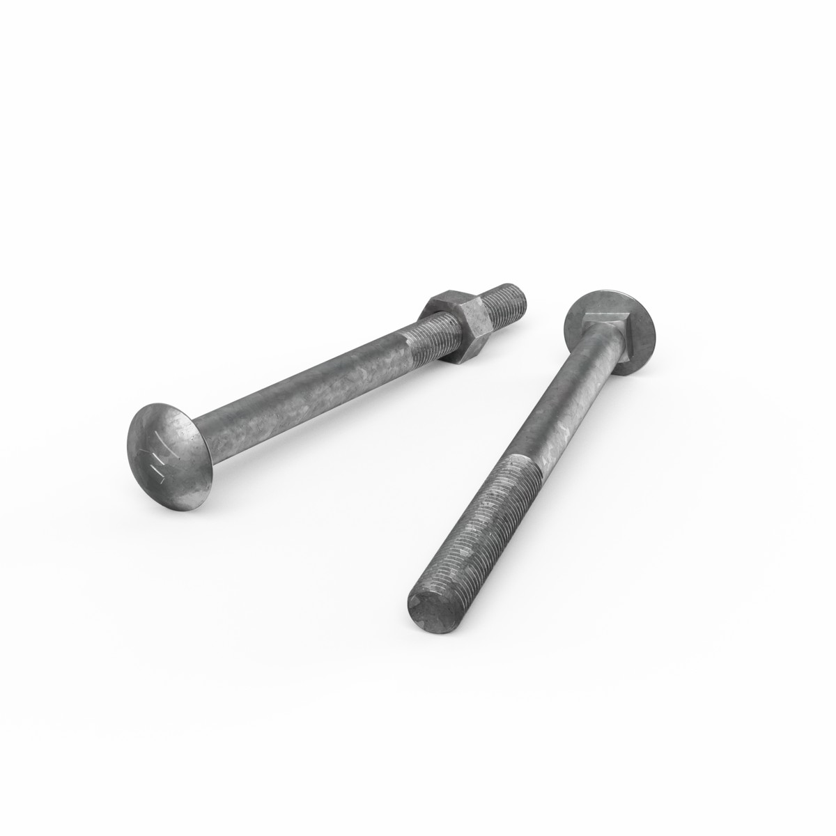 Zenith M16 x 200mm Hot Dip Galvanised Cup Head Bolt and Nut - Each