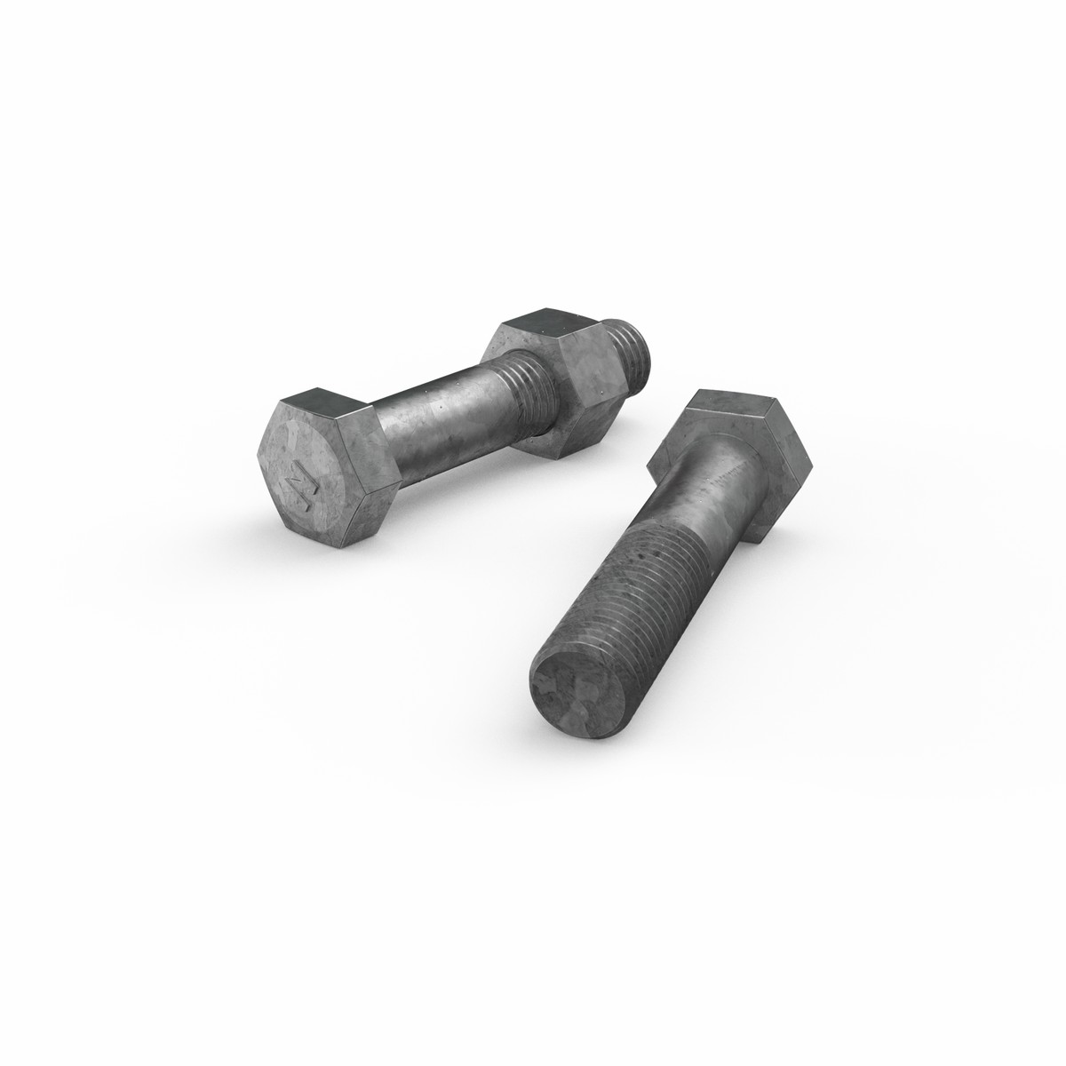 Zenith M16 x 75mm Hot Dip Galvanised Hex Head Bolt and Nut - 4.6 Grade Steel