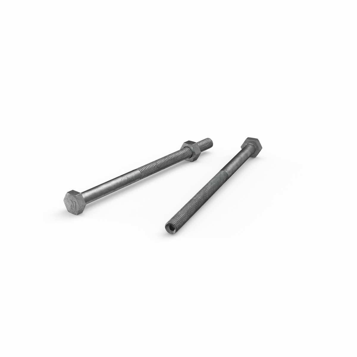 Zenith M6 x 100mm Hot Dipped Galvanised Hex Head Bolt and Nut, 4.6 Grade Steel