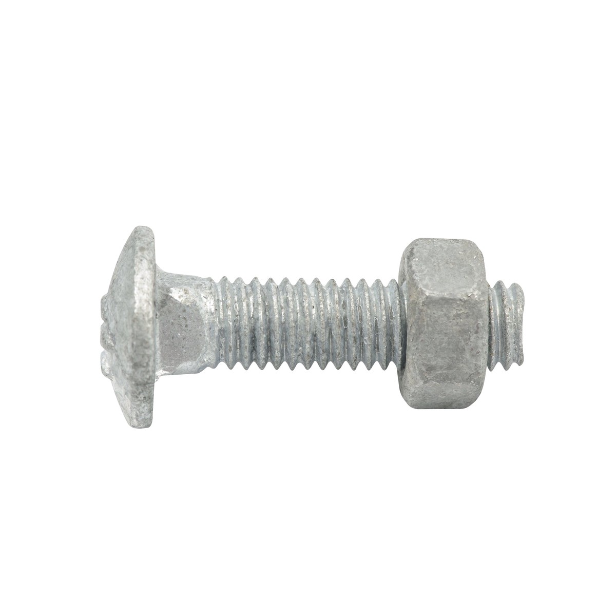 Zenith M6 x 25mm Hot Dipped Galvanised Cup Head Bolt and Nut, 4.6 Grade Steel