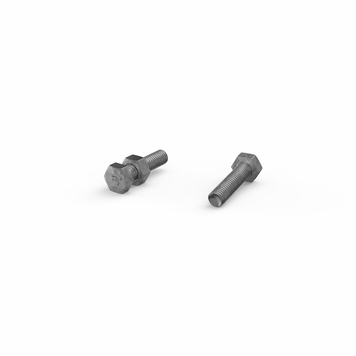 Zenith M6 x 25mm Hot Dipped Galvanised Hex Head Bolt and Nut - Each