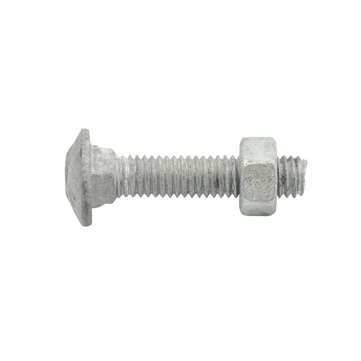 Zenith M6 x 30mm Hot Dipped Galvanised Cup Head Bolt and Nut, 4.6 Grade Steel