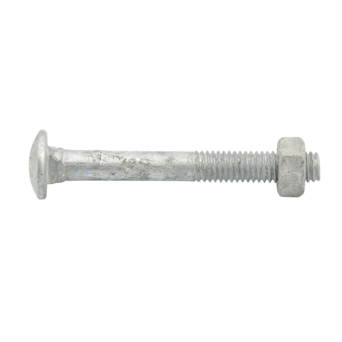 Zenith M6 x 50mm Hot Dipped Galvanised Cup Head Bolt and Nut, 4.6 Grade Steel