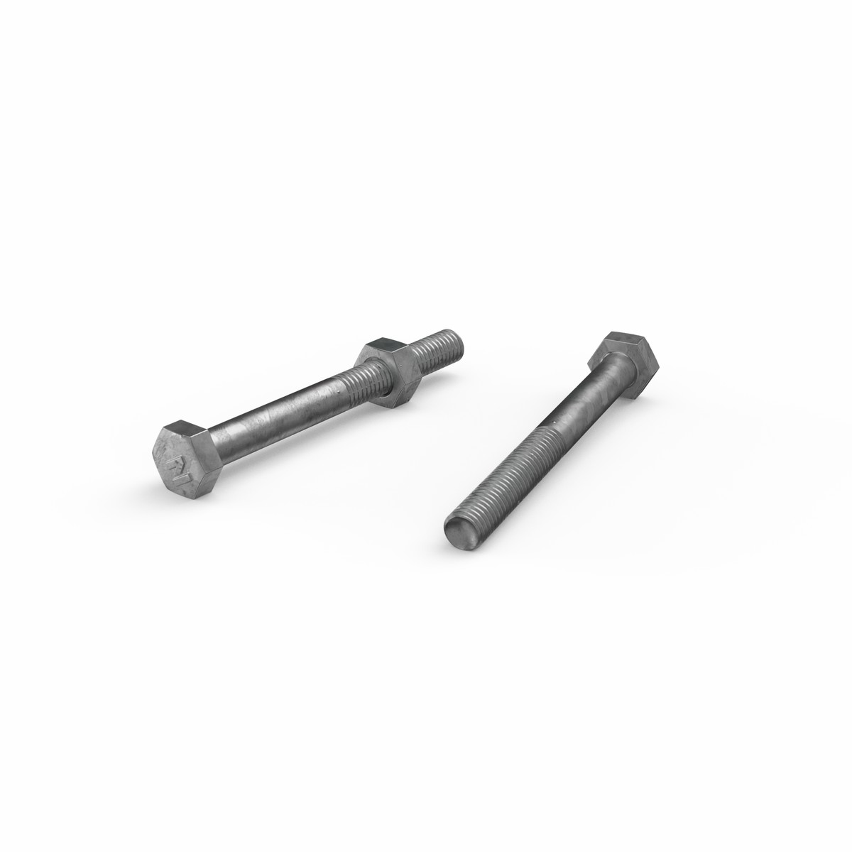 Zenith M6 x 60mm Hot Dipped Galvanised Hex Head Bolt and Nut - Each