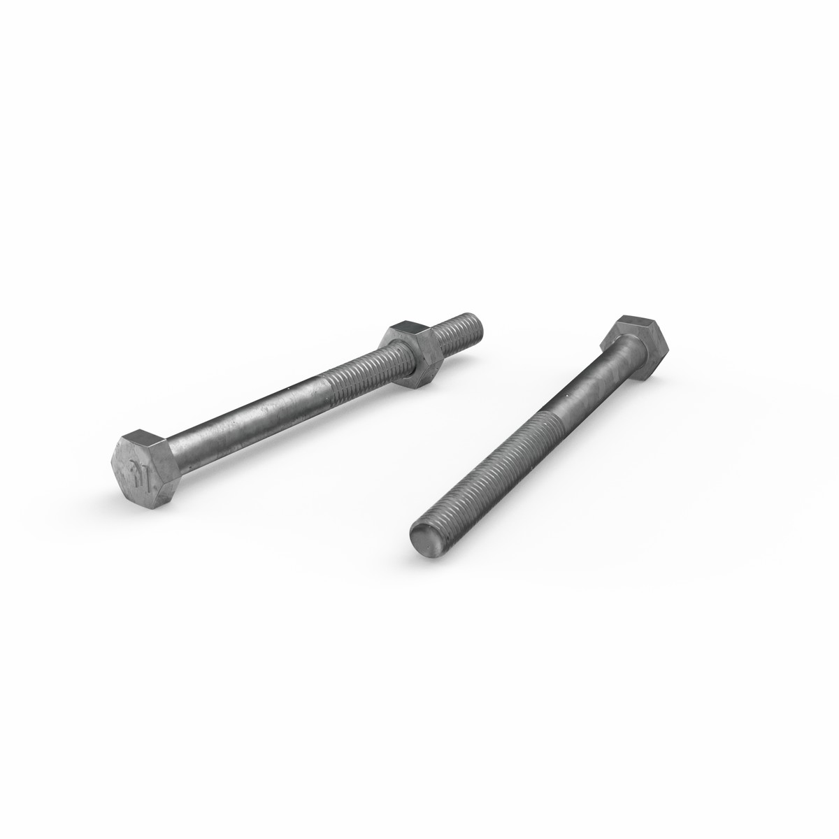 Zenith M6 x 75mm Hot Dipped Galvanised Hex Head Bolt and Nut, 4.6 Grade Steel