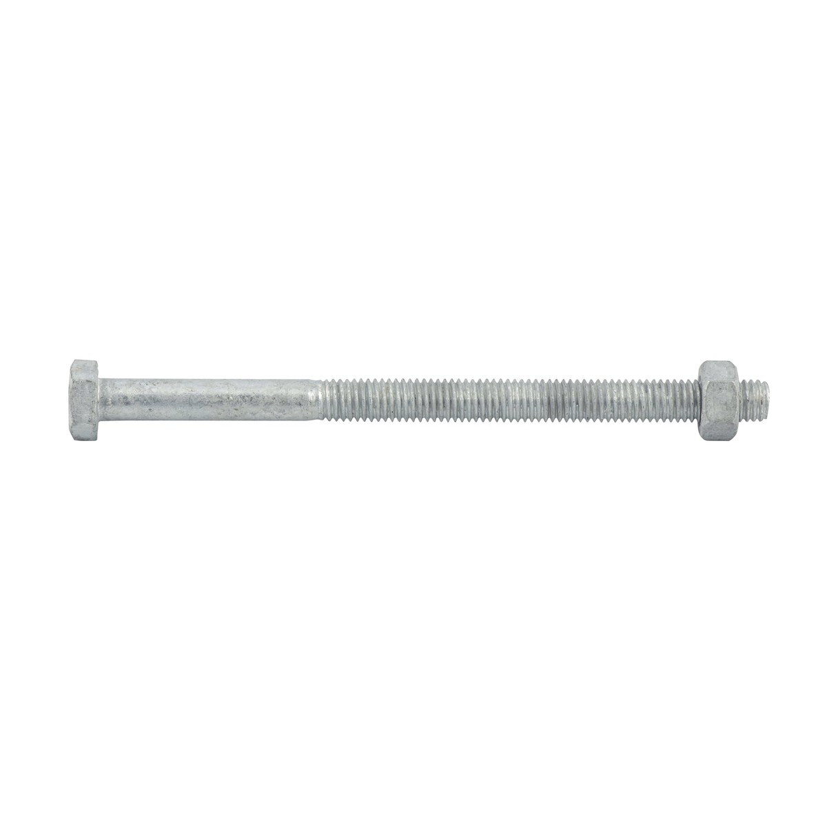 Zenith M8 x 120mm Hot Dip Galvanised Hex Head Bolt & Nut - 4.6 Grade Steel