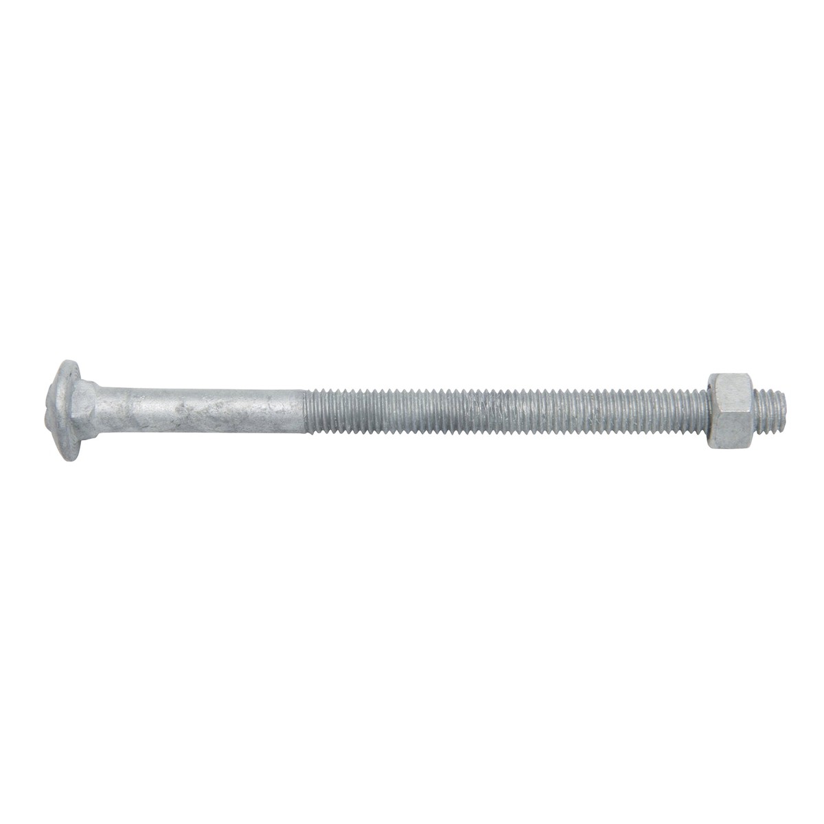 Zenith M8 x 120mm Hot Dipped Galvanised Cup Head Bolt and Nut - 4.6 Grade Steel, Each