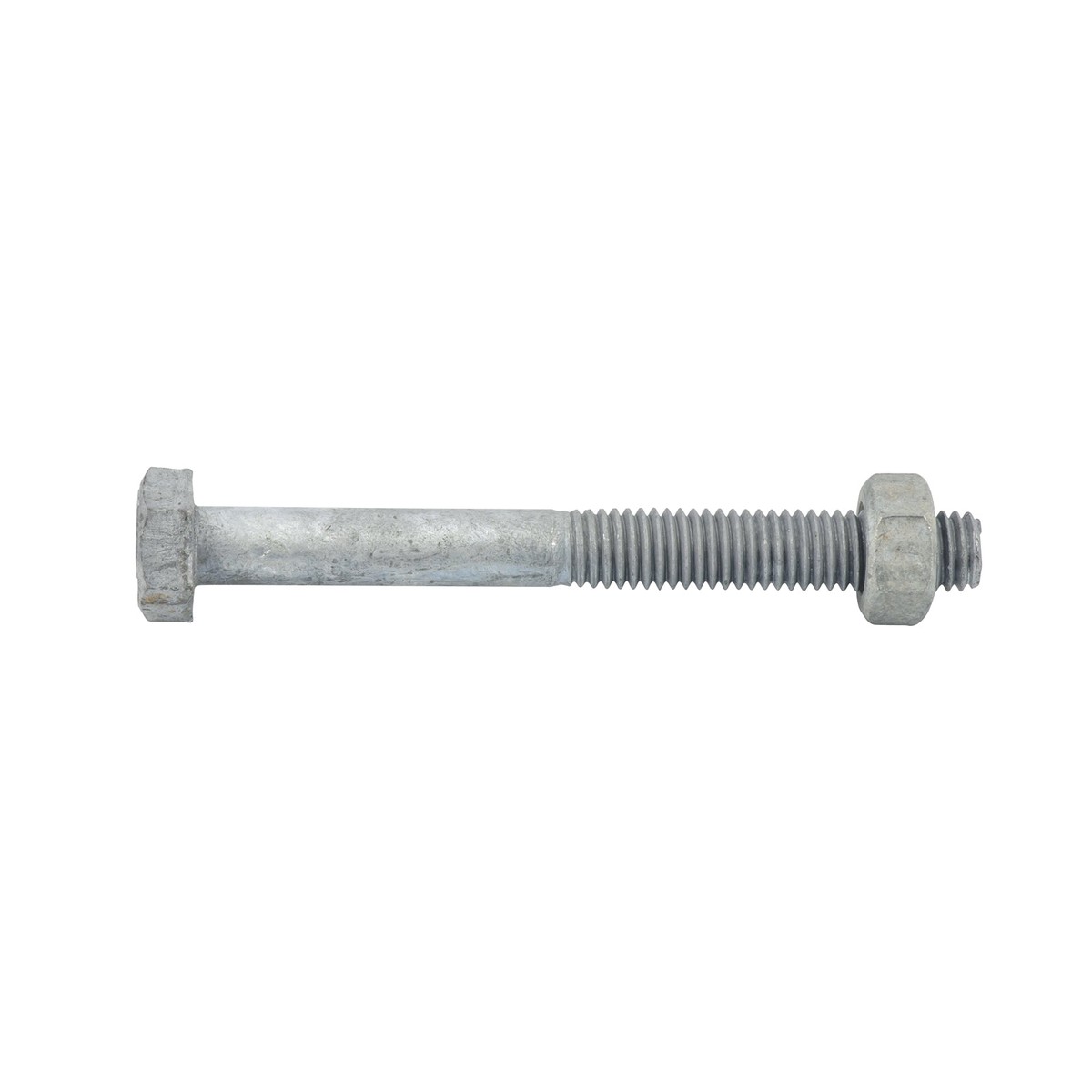 Zenith M8 x 150mm Hot Dipped Galvanised Hex Head Bolt and Nut, 4.6 Grade Steel