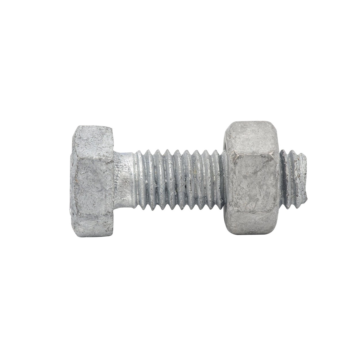 Zenith M8 x 25mm Hot Dipped Galvanised Hex Head Bolt and Nut, 4.6 Grade Steel
