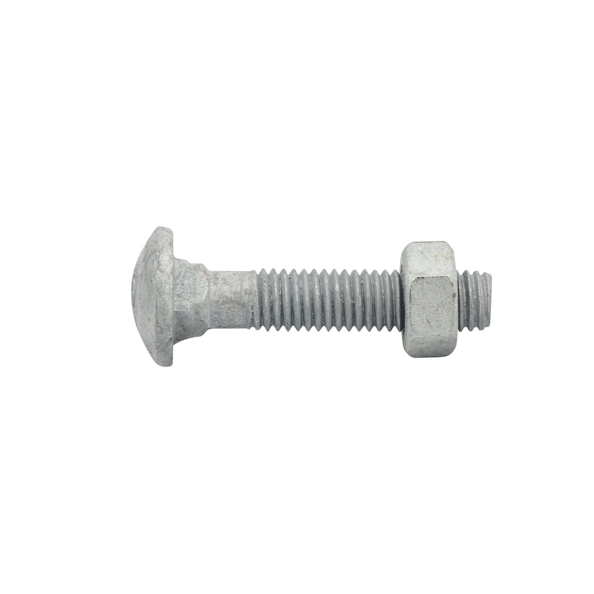 Zenith M8 x 40mm Hot Dipped Galvanised Cup Head Bolt and Nut, 4.6 Grade Steel