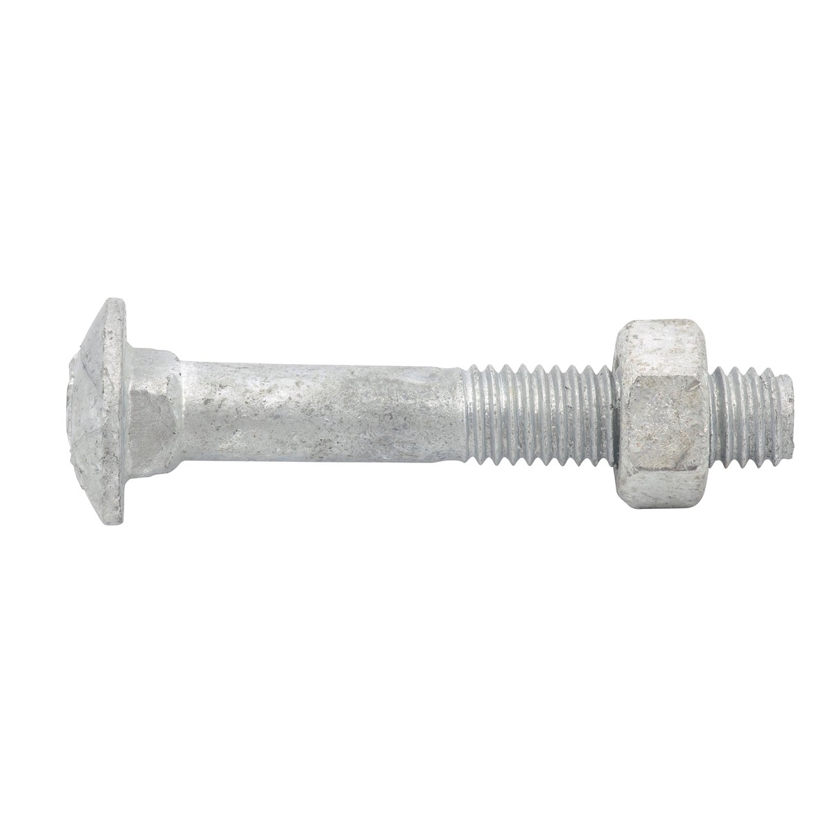 Zenith M8 x 50mm Hot Dipped Galvanised Cup Head Bolt and Nut - 4.6 Grade Steel, Each