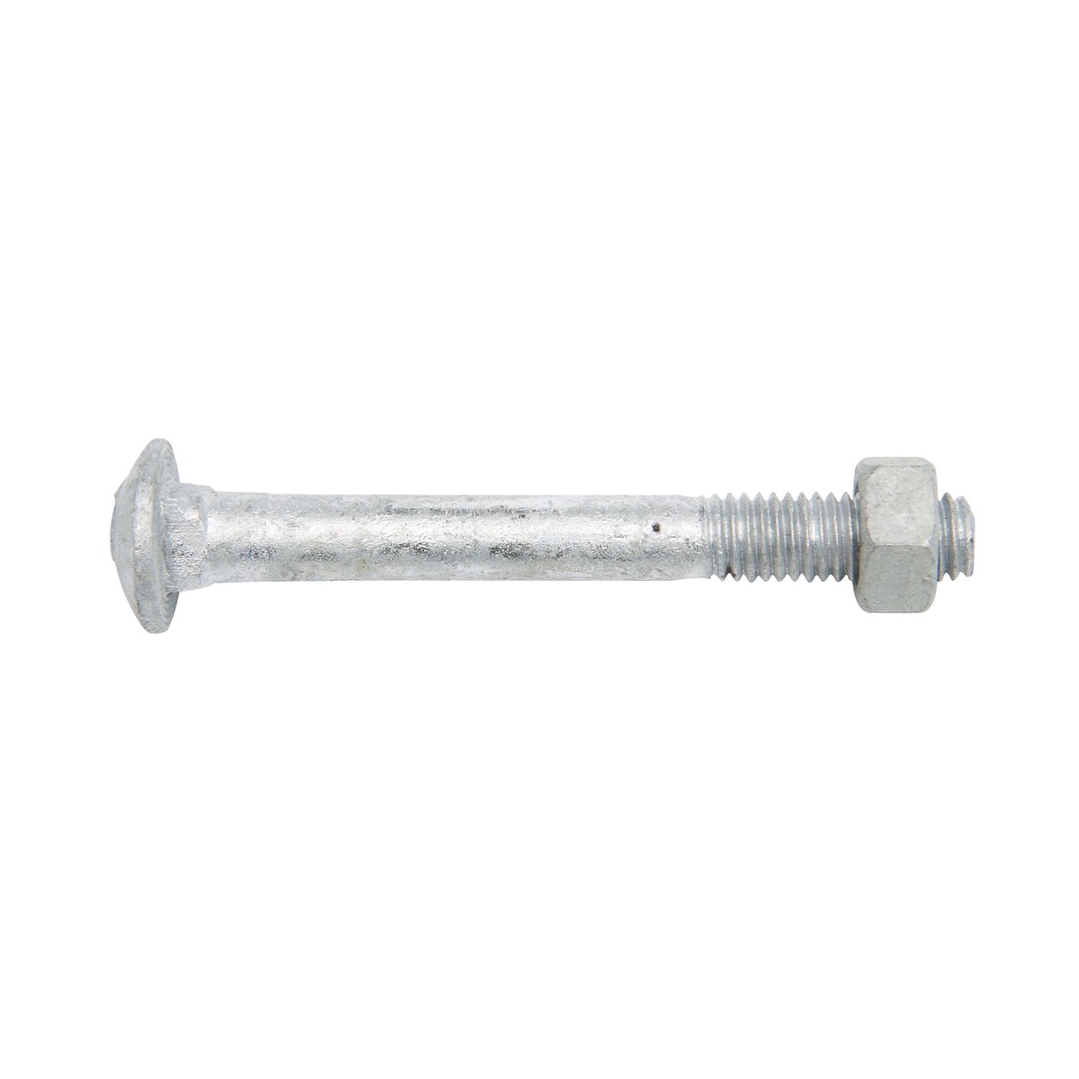 Zenith M8 x 70mm Hot Dipped Galvanised Cup Head Bolt and Nut - 4.6 Grade Steel, Each