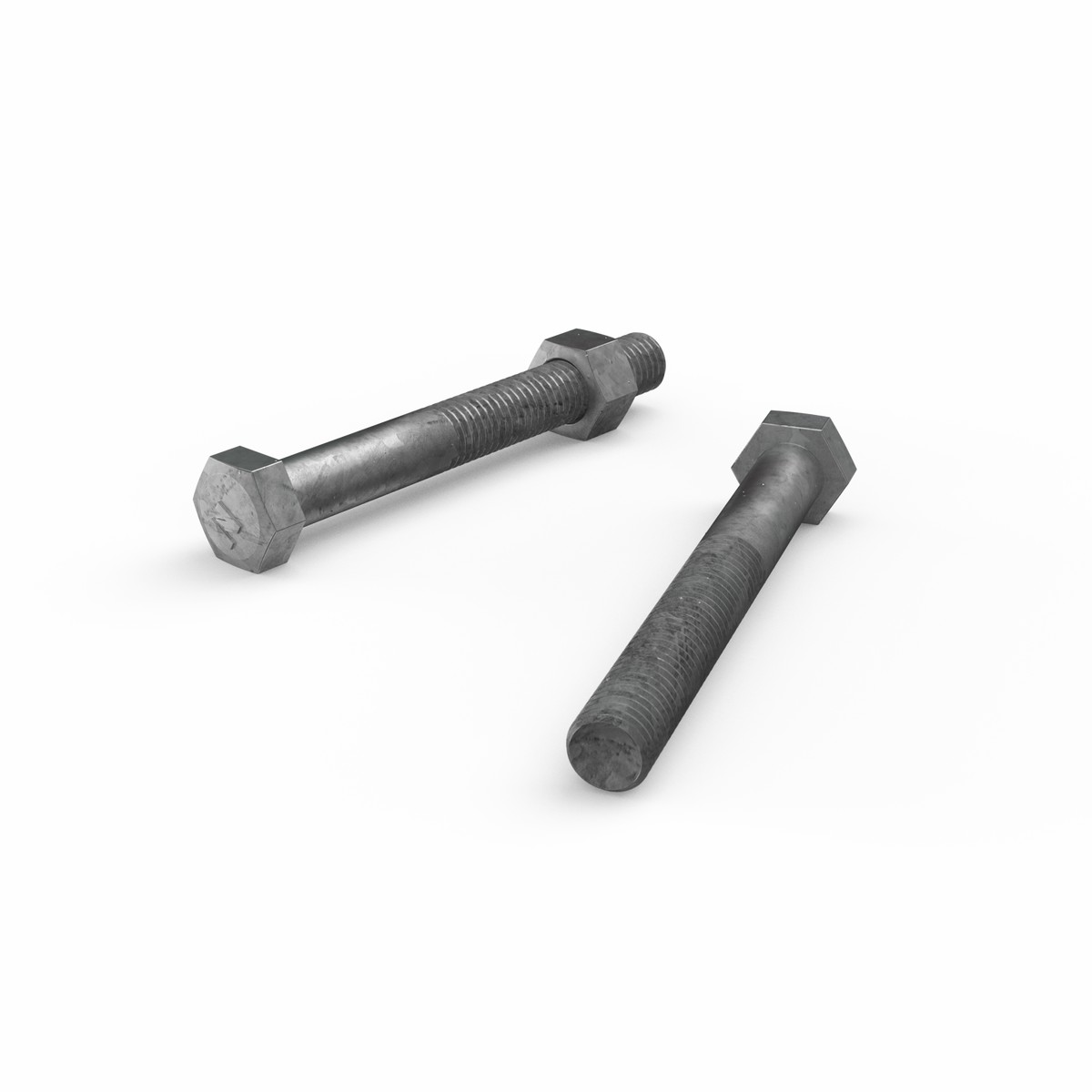 Zenith M12 x 100mm Hot Dip Galvanised Hex Head Bolt & Nut - 4.6 Grade Steel