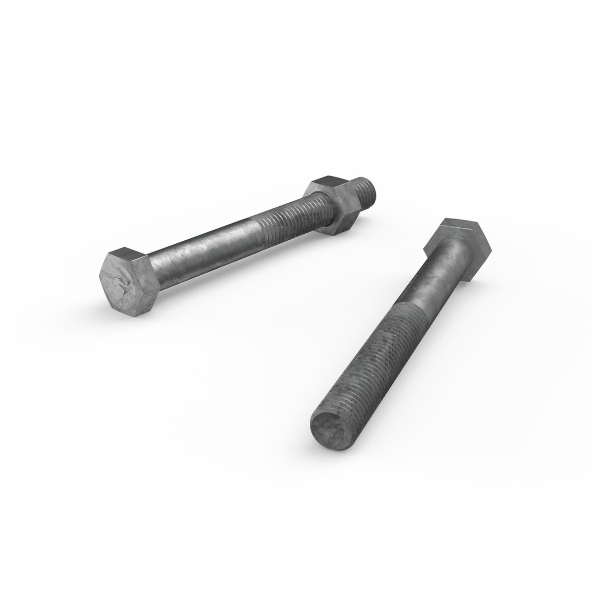 Zenith M12 x 110mm Hot Dip Galvanised Hex Head Bolt & Nut - Each