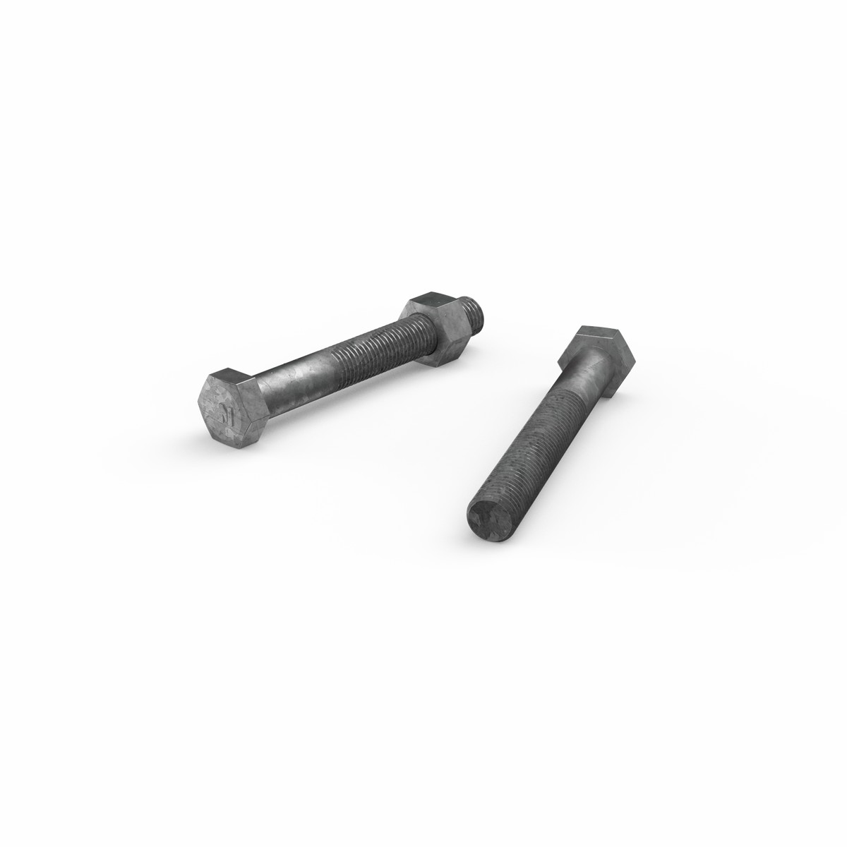 Zenith M16 x 120mm Hot Dip Galvanised Hex Head Bolt and Nut - Each