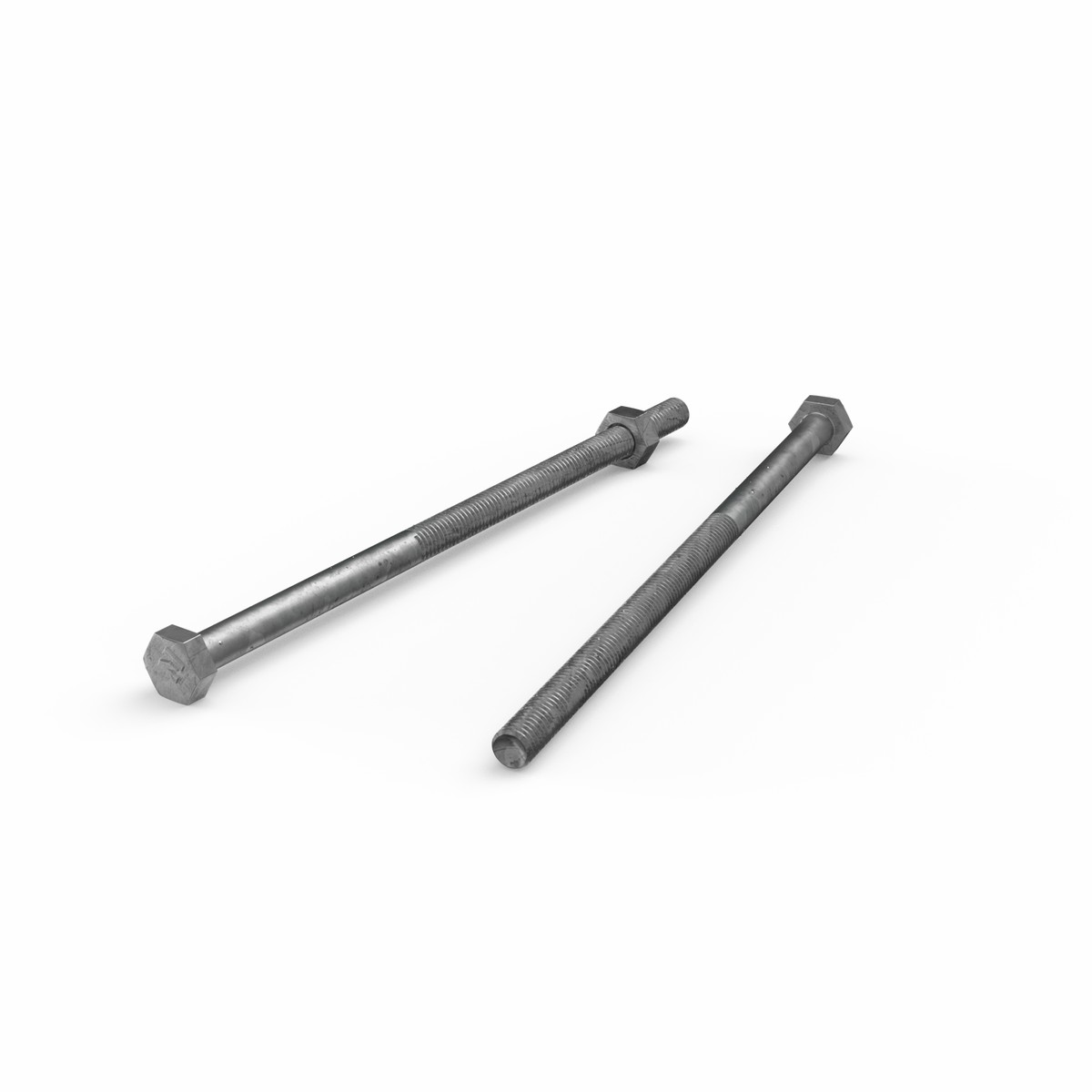 Zenith M6 x 130mm Hot Dipped Galvanised Hex Head Bolt and Nut, 4.6 Grade Steel