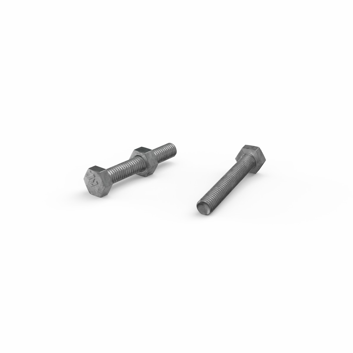 Zenith M6 x 40mm Hot Dipped Galvanised Hex Head Bolt and Nut, 4.6 Grade Steel