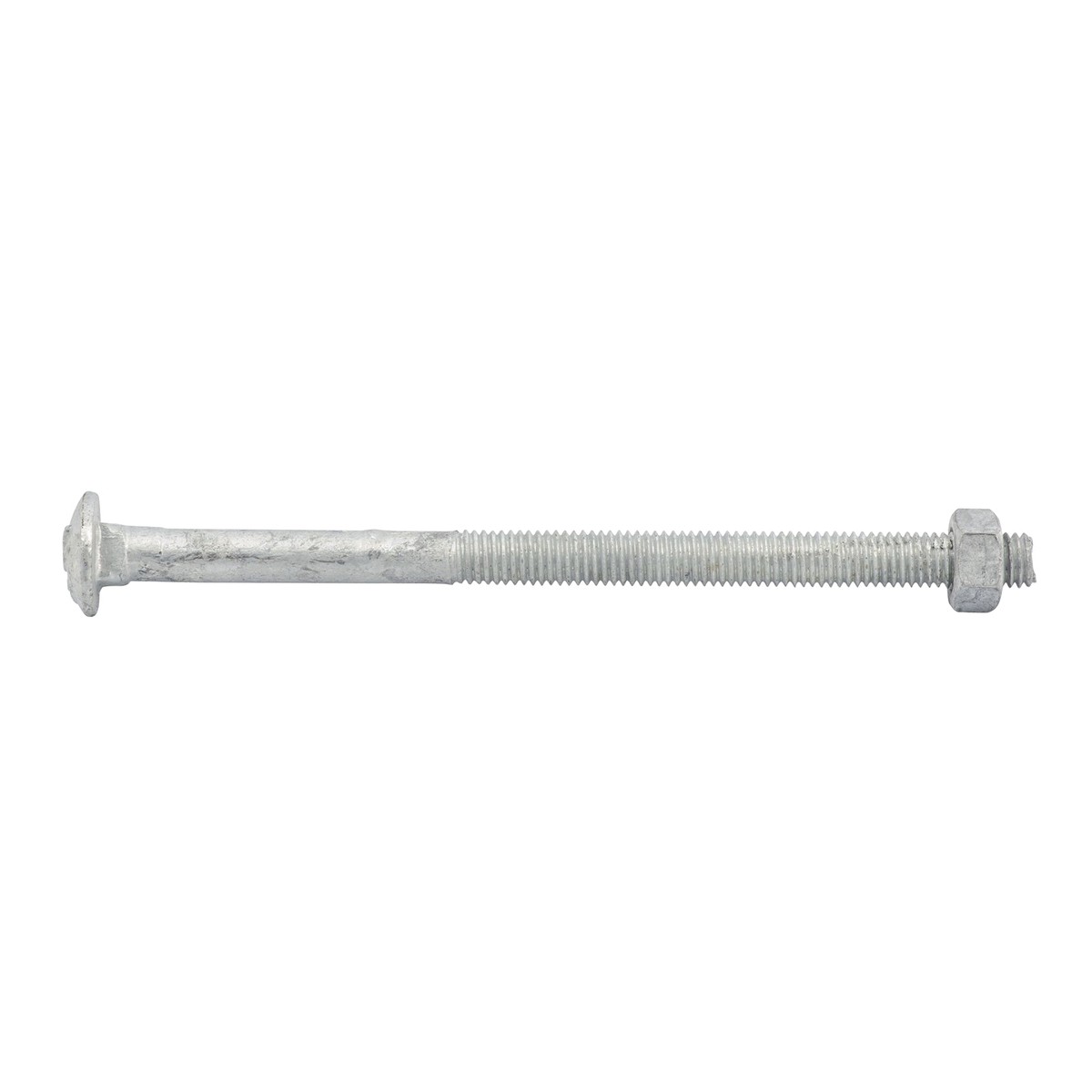 Zenith M8 x 130mm Hot Dipped Galvanised Cup Head Bolt and Nut - 4.6 Grade Steel, Each