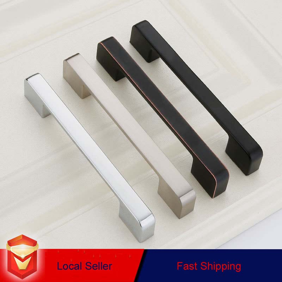 Zinc Kitchen Cabinet Handle Pull, Black & Copper, 320mm, Modern Design
