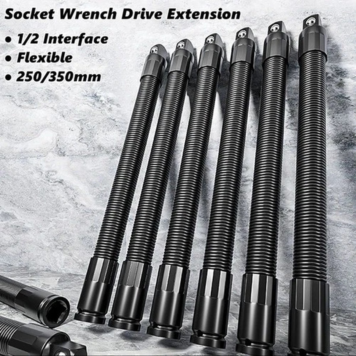 1/2 Inch Drive Flexible Socket Extension Bar Ratchet Wrench Rod Motor Repair Too