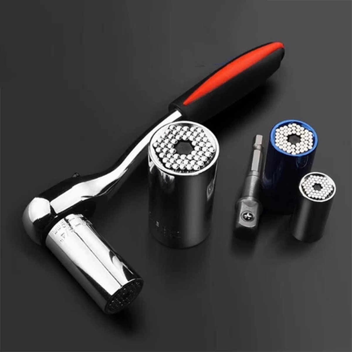 1/4-1/2 5mm-32mm Universal Socket Wrench Tool Magical Grip Alligator Adapter Set
