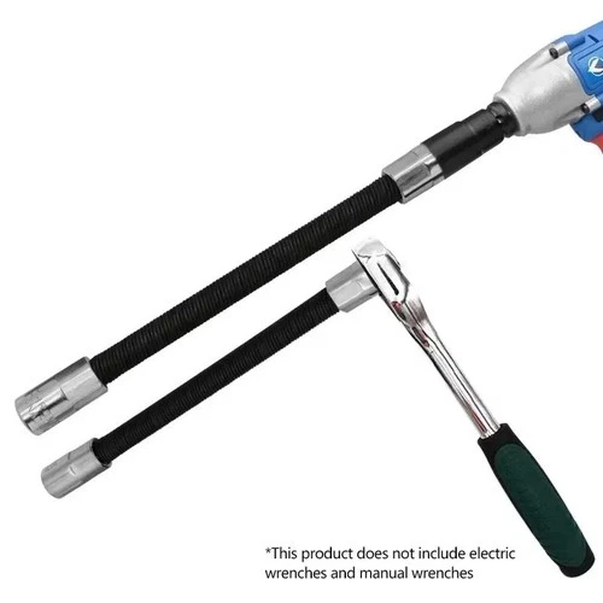 1-Piece Flexible Socket Extension Bar Set 1/2" 1/4" 3/8" Shaft Drive 10" 8" 6"