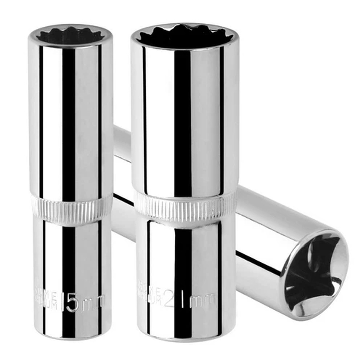 12 Point Socket Bit Adapter 1/2 Drive Silver Finish for Torx Ratchet Set