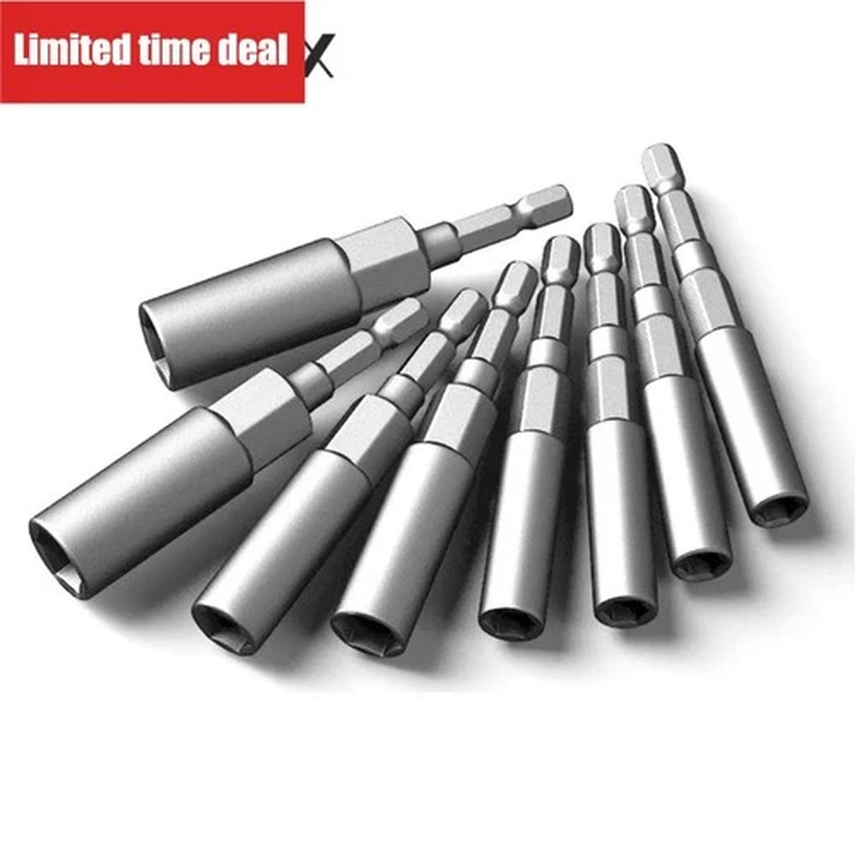 10/15Pc Deep Impact Socket Adapter Set 5.5-19mm 1/4" Drive Nut Driver Hand Tools