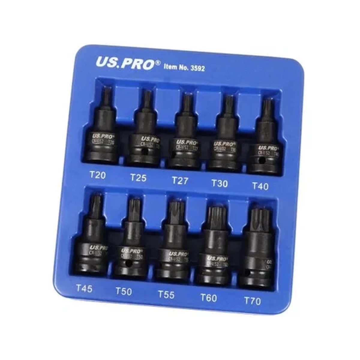 1/2" Drive IMPACT TORX BIT SOCKET SET 10PC US PRO TOOLS Star T20 /T70 3592