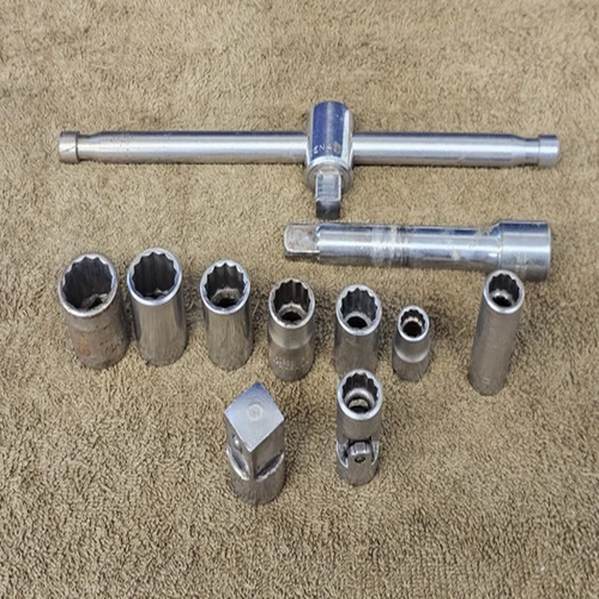 11 Thorsen Breaker Bar Extension Swivel Socket Set Sae 1/2" Drive 3/4 11/16 9/16