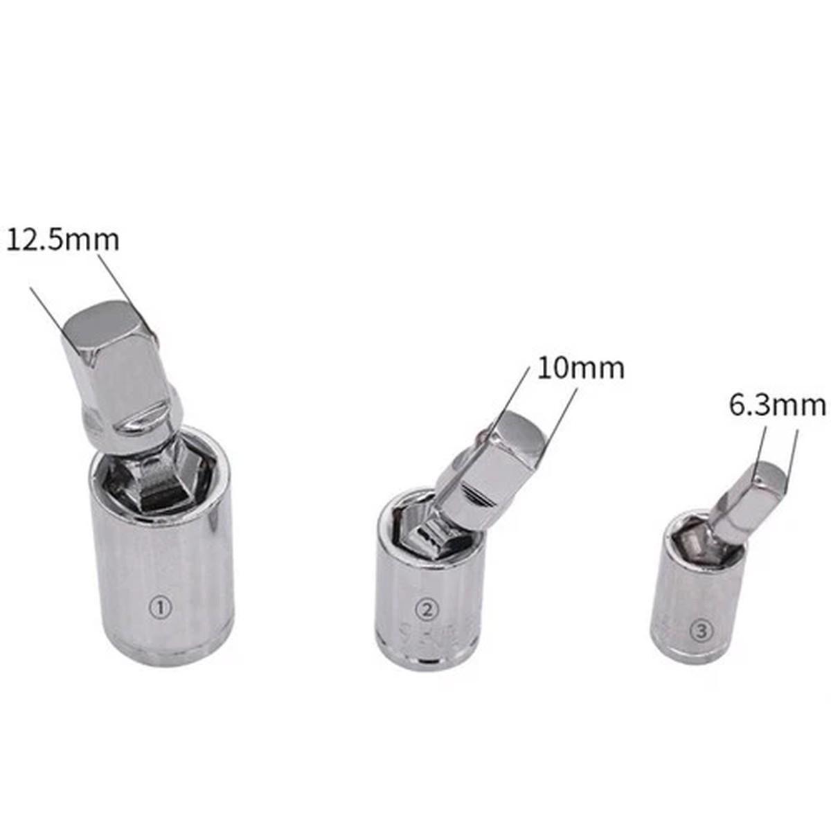 1*Universal-Joint Set Ratchet Angle Extension Bar Socket Adapter 1/4" 3/8" 1/2"