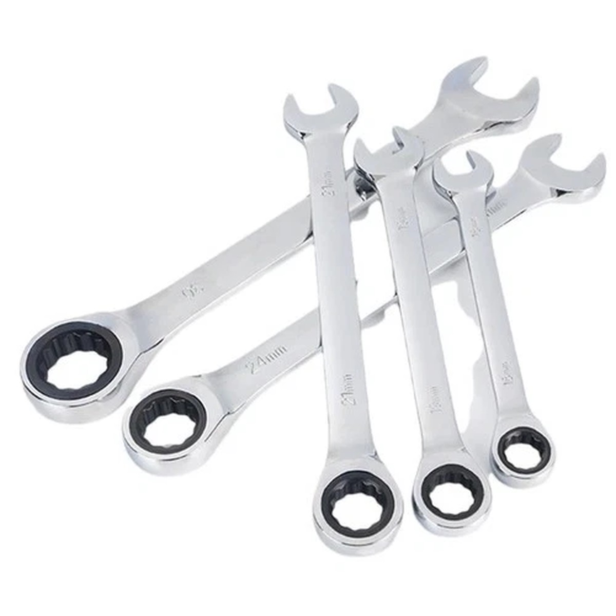 12 Point Metric Ratchet Wrench Combination Spanner Tool Pick Size 8mm to 19mm