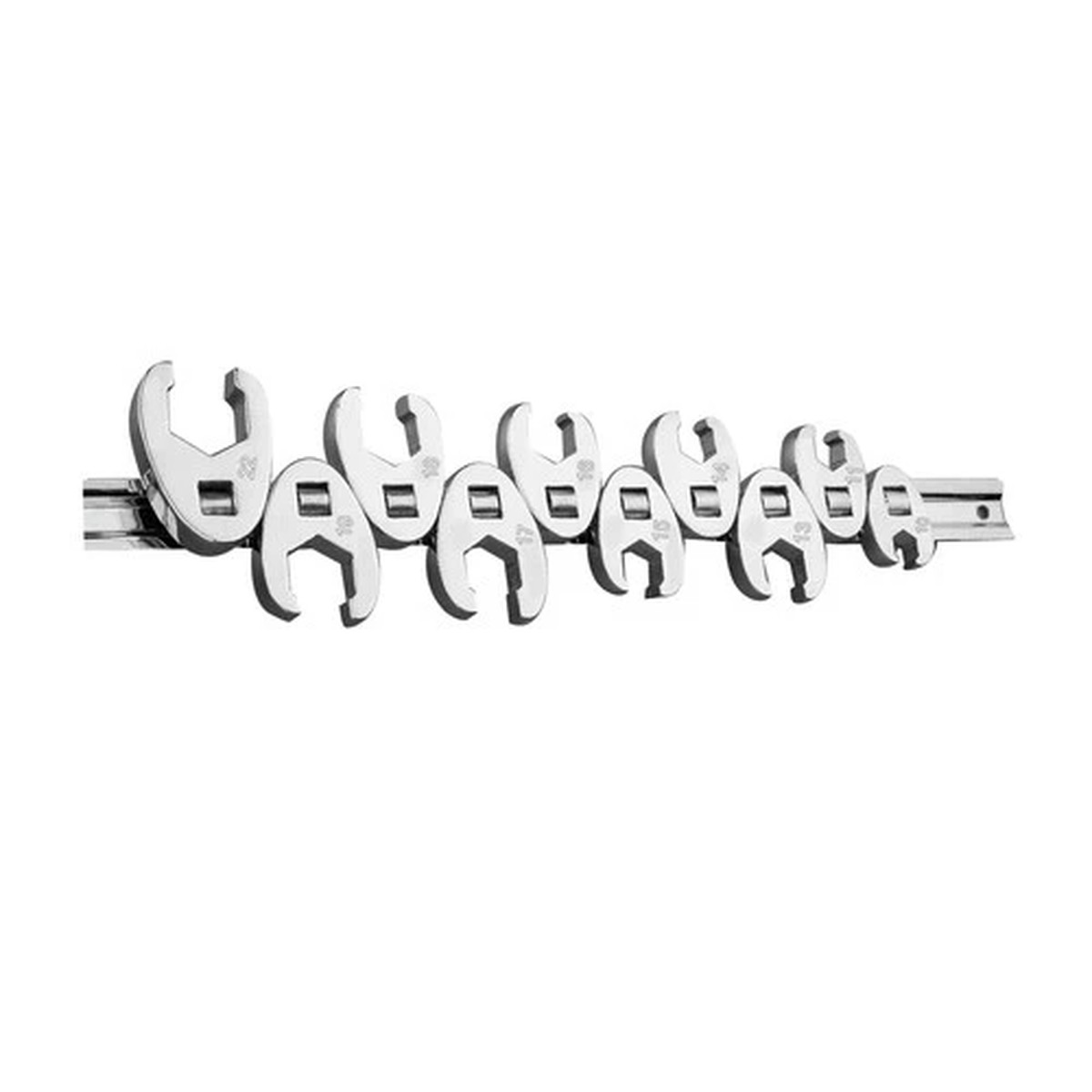 10 Piece Crowfoot Wrench Set 3/8 Drive Chrome Carbon Steel Flare Nut Design