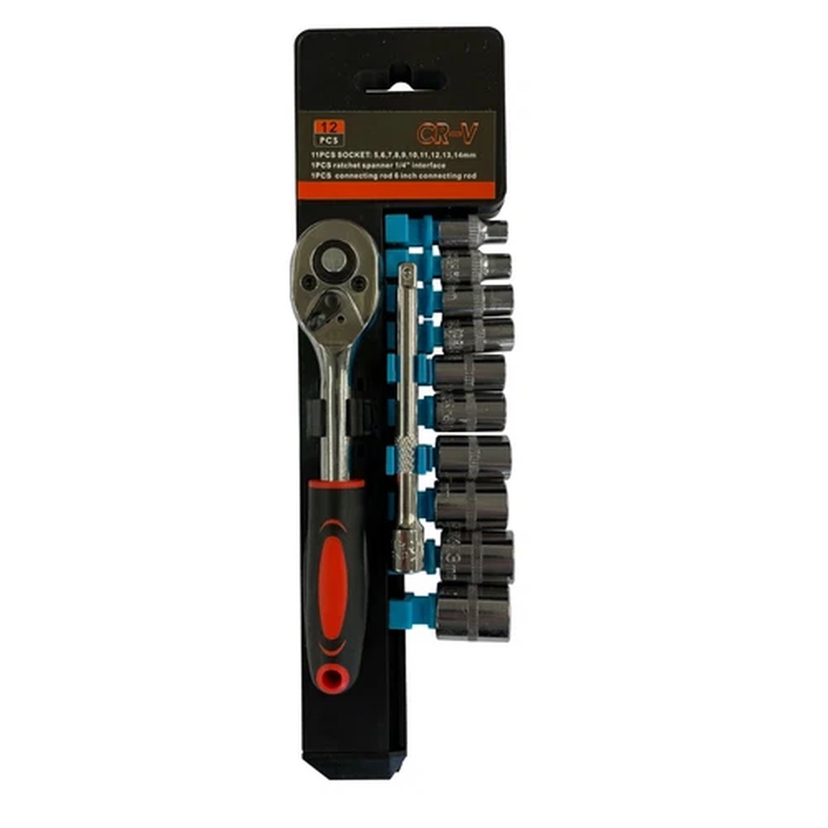 1/4" CHROME VANADIUM TORQUE RATCHET WRENCH SET (12 pcs) garage mechanic off road