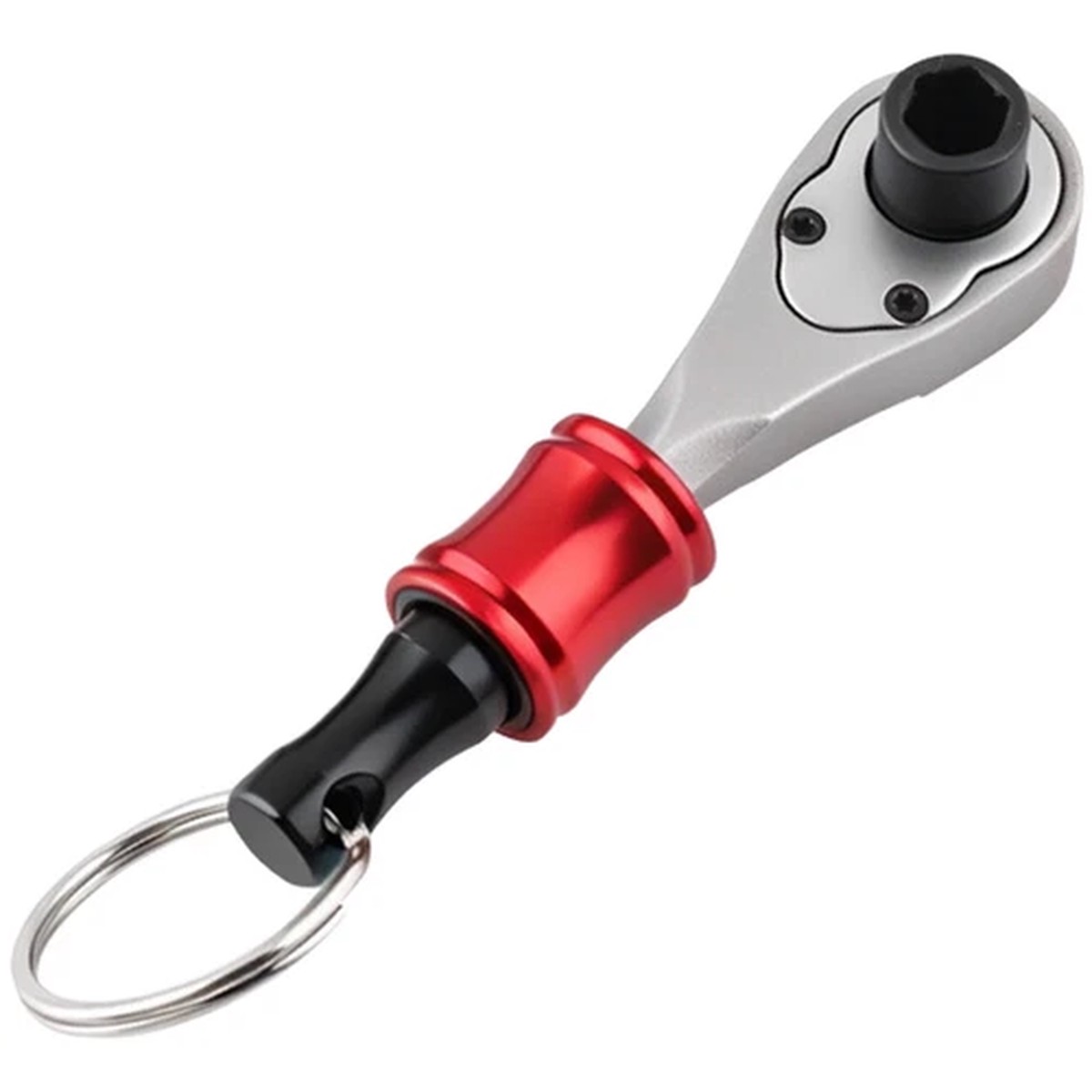 1/4 in Ratchet Wrench with Keychain Attachment and 1/4 Inch Bit Compatibility
