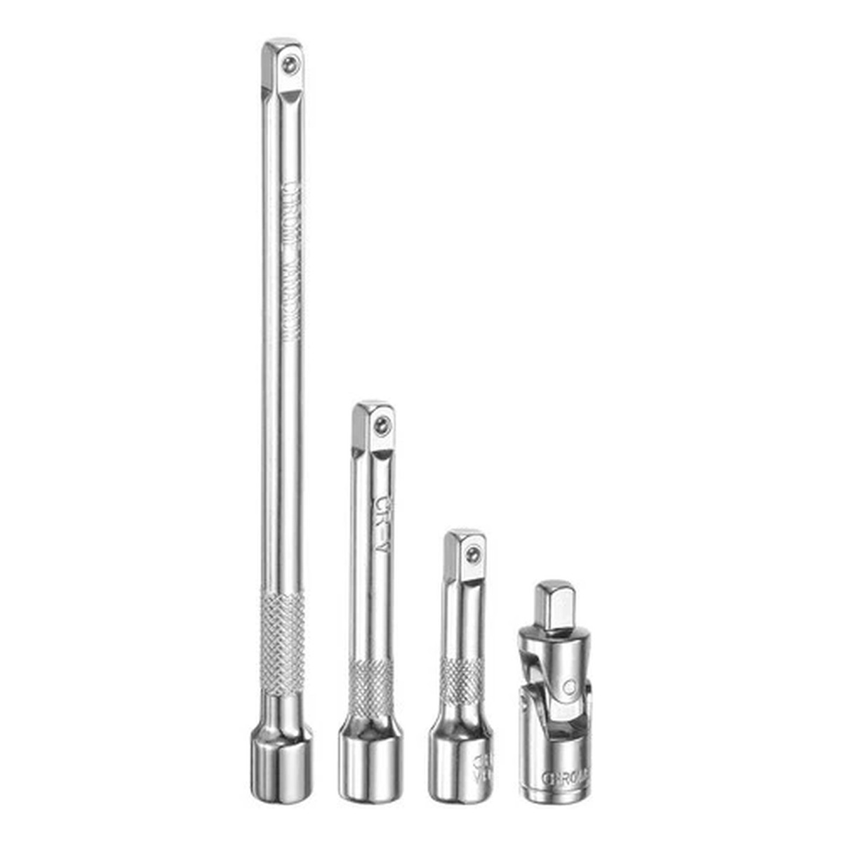 1/4" Drive Socket Extension Set 2" 3" 6" Ratchet Wrench Extension Bar Set Chr...