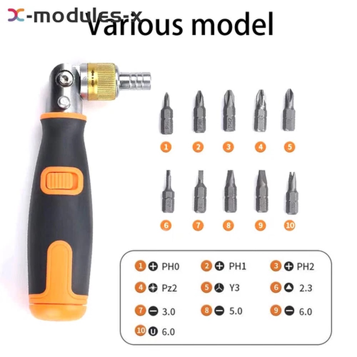 10 In 1 Portable Ratchet Screwdriver Multi Angle Multifunctional Screwdriver Set