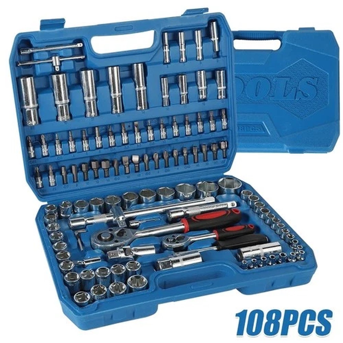 108pcs Ratchet Socket Wrench Set Car Repair Tool Ratchet Torque Wrench Combo