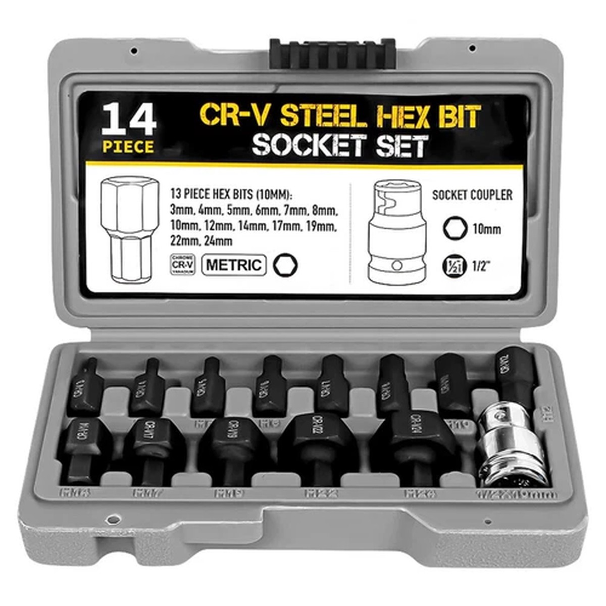 1/2 Inch Hex Socket Set Electric Wrench Ratchet Wrench Hex Wrench Accessories