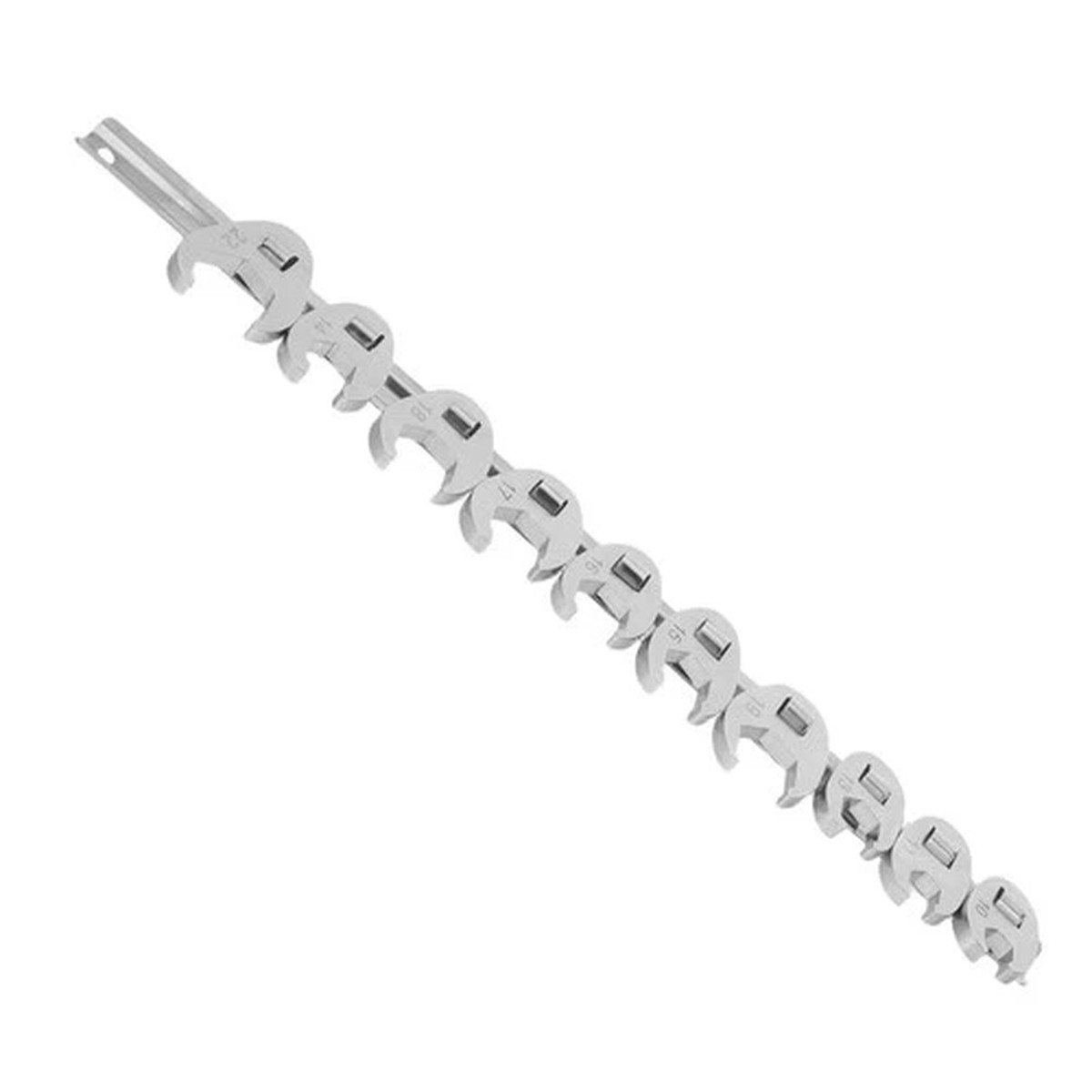 10Pcs Durable Drive Ratchet Wrench Set with Crowfoot Nut Wrenches for Mechanics